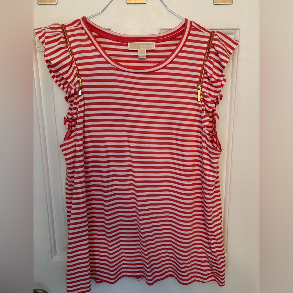 Michael Kors Ruffle Sleeveless Top